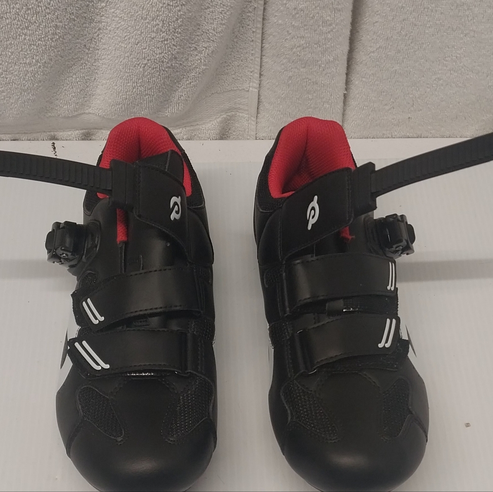 Peloton Cycle Shoes J-20 PL-SH-02 Size 41 Unisex Black Red NWOT